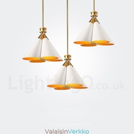 4 Light Retro Rustic Luxury alumiiniseosta riippuvalaisinkruunu alumiiniseoksesta varjostimella 4 Light Retro Rustic Luxury alumiiniseosta riippuvalaisinkruunu alumiiniseoksesta varjostimella