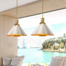 4 Light Retro Rustic Luxury alumiiniseosta riippuvalaisinkruunu alumiiniseoksesta varjostimella