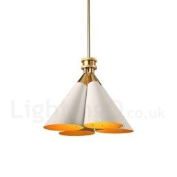 4 Light Retro Rustic Luxury alumiiniseosta riippuvalaisinkruunu alumiiniseoksesta varjostimella