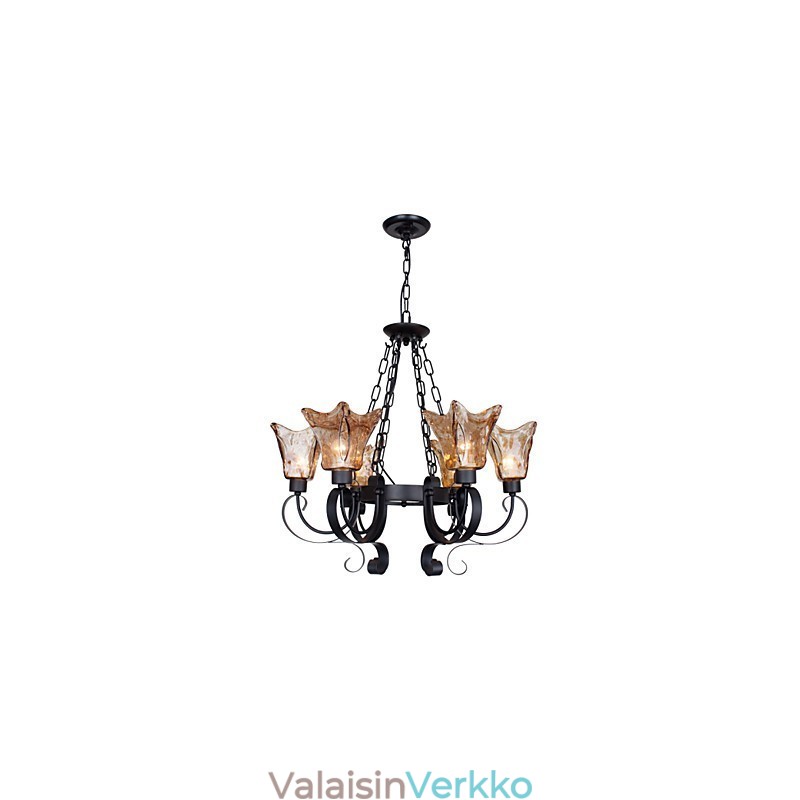 Kattokruunu 6 Lights Lasi Perinteinen Classic Vintage