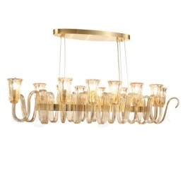 12 Light Retro Rustic Luxury alumiiniseosta riippuvalaisin kattokruunu lasivarjostimella