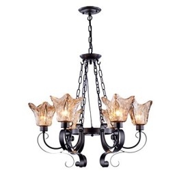 Kattokruunu 6 Lights Lasi Perinteinen Classic Vintage