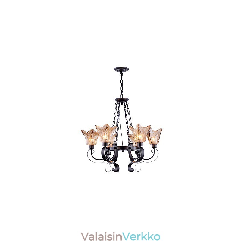 Kattokruunu 6 Lights Lasi Perinteinen Classic Vintage