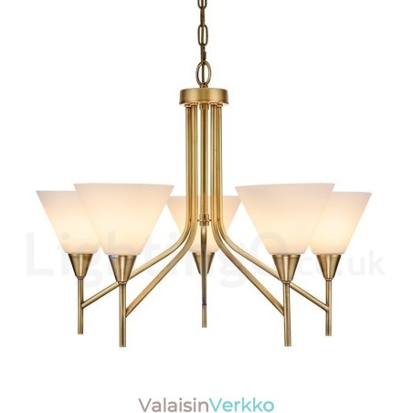 5 Kevyt Retro Rustic Luxury messinkiriippuvalaisin kattokruunu lasivarjostimella 5 Kevyt Retro Rustic Luxury messinkiriippuvalaisin kattokruunu lasivarjostimella