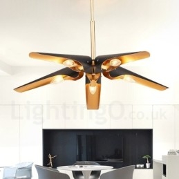 5 Light Retro Rustic Luxury alumiiniseosta riippuvalaisinkruunu alumiiniseoksesta varjostimella