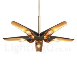5 Light Retro Rustic Luxury alumiiniseosta riippuvalaisinkruunu alumiiniseoksesta varjostimella