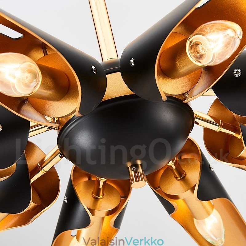 5 Light Retro Rustic Luxury alumiiniseosta riippuvalaisinkruunu alumiiniseoksesta varjostimella