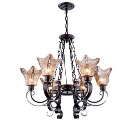 Kattokruunu 6 Lights Lasi Perinteinen Classic Vintage