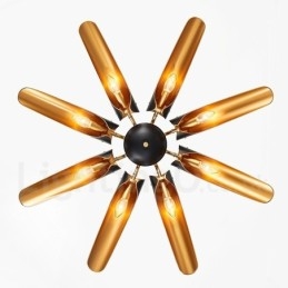 8 Light Retro Rustic Luxury alumiiniseosta riippuvalaisin kattokruunu alumiiniseoksesta varjostimella