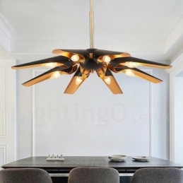 8 Light Retro Rustic Luxury alumiiniseosta riippuvalaisin kattokruunu alumiiniseoksesta varjostimella