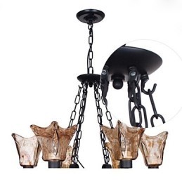 Kattokruunu 6 Lights Lasi Perinteinen Classic Vintage