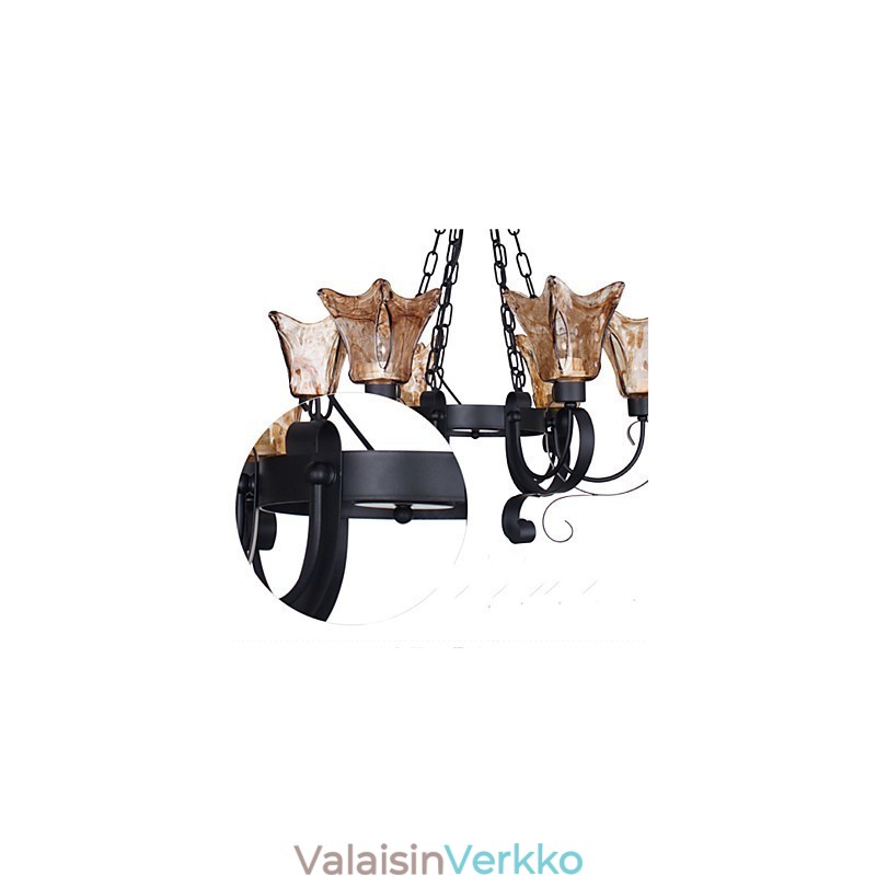 Kattokruunu 6 Lights Lasi Perinteinen Classic Vintage