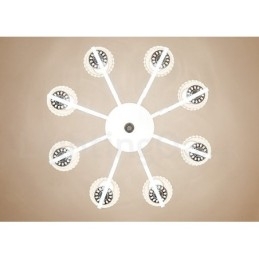 Retro Rustic Luxury Crystal -riippuvalaisin kattokruunu lasivarjostimella