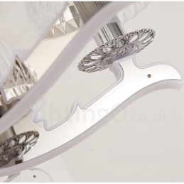 Retro Rustic Luxury Crystal -riippuvalaisin kattokruunu lasivarjostimella