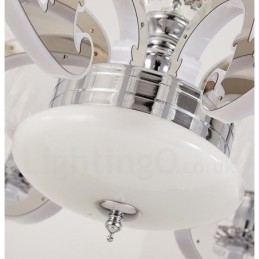 Retro Rustic Luxury Crystal -riippuvalaisin kattokruunu lasivarjostimella