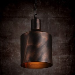 Kattokruunu Rustic Lodge Drum Metal riippuvalaisin