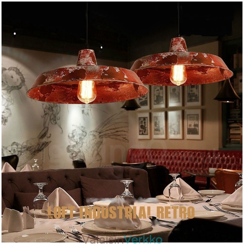 1 Light Rustic Lodge Retro Vintage Pendant Light Loft