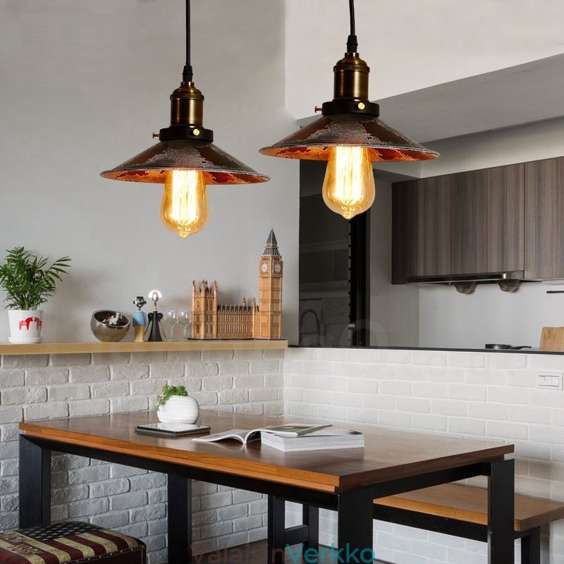 1 Light Rustic Lodge Retro Vintage Pendant Light Loft