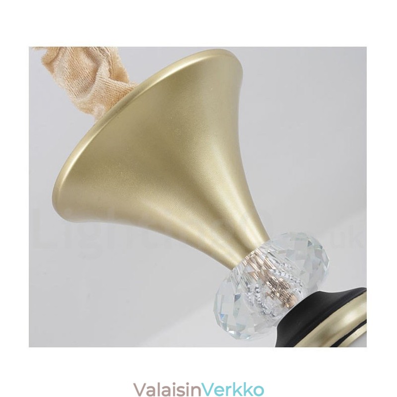 Moderni nykyaikainen retro-ylellinen kristalliriippuvalaisinkruunu lasivarjostimella