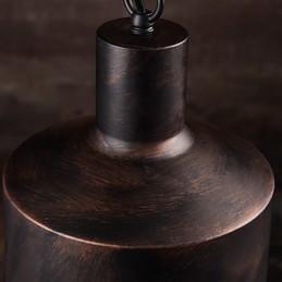 Kattokruunu Rustic Lodge Drum Metal riippuvalaisin