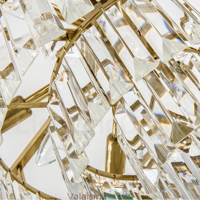 Moderni nykyaikainen 9 kevyttä terästä riippuvalaisin kristallivarjostimella