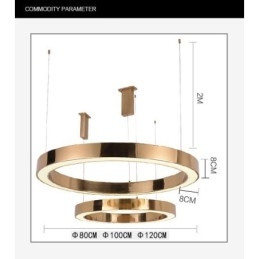 Moderni nykyaikainen 1 kevyt teräsriippuvalaisin akryylivarjostimella