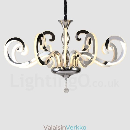 Moderni nykyaikainen 12 kevytteräksinen kattokruunu akryylivarjostimella