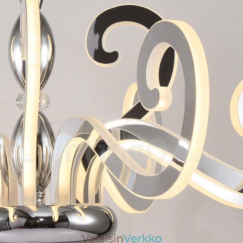 Moderni nykyaikainen 12 kevytteräksinen kattokruunu akryylivarjostimella