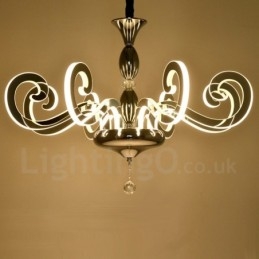 Moderni nykyaikainen 12 kevytteräksinen kattokruunu akryylivarjostimella