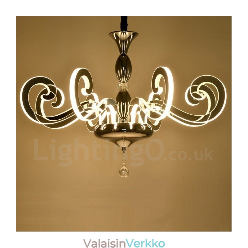 Moderni nykyaikainen 12 kevytteräksinen kattokruunu akryylivarjostimella