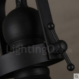 Retro 1 kevyt teräsriippuvalaisin lasivarjostimella