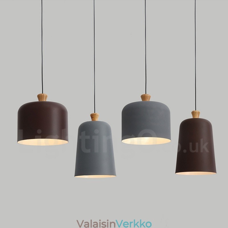 Moderni nykyaikainen 1 kevyt alumiiniseosriippuvalaisin alumiiniseoksella varjostimella