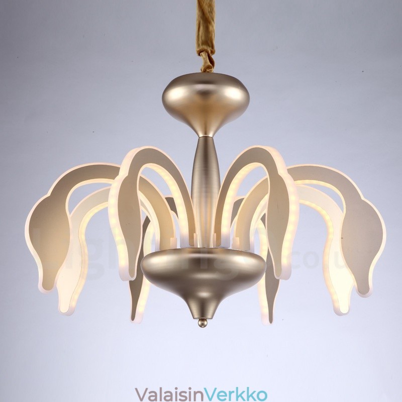 Himmennettävä moderni nykyaikainen 8 kevytteräksinen kattokruunu akryylivarjostimella