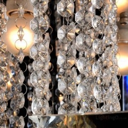 6 kevyttä modernia nykyaikaista kattovalaisinta kristallivarjostimella