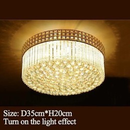 Moderni Luxury Kattokruunu Crystal Absorb Dome Light Halkaisija 35cm Sisältää 3 lamppua