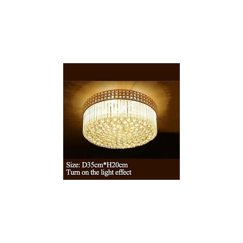 Moderni Luxury Kattokruunu Crystal Absorb Dome Light Halkaisija 35cm Sisältää 3 lamppua