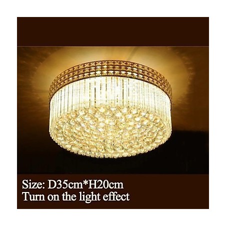 Moderni Luxury Kattokruunu Crystal Absorb Dome Light Halkaisija 35cm Sisältää 3 lamppua Moderni Luxury Kattokruunu Crystal Absorb Dome Light Halkaisija 35cm Sisältää 3 lamppua