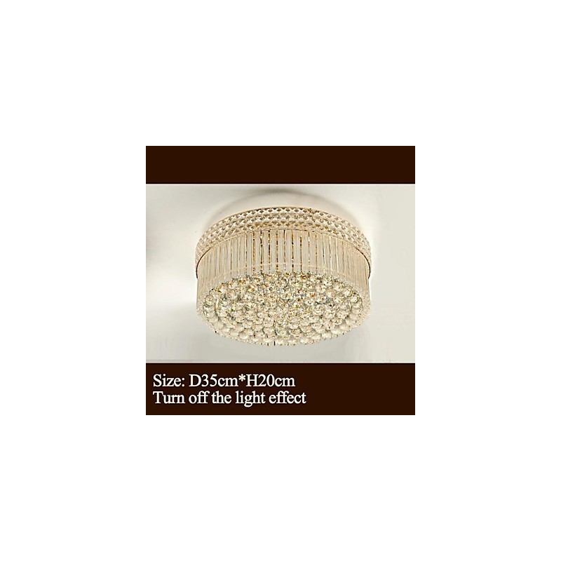 Moderni Luxury Kattokruunu Crystal Absorb Dome Light Halkaisija 35cm Sisältää 3 lamppua