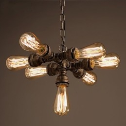 Rustic Lodge Vintage galvanoitu metallikattokruunu