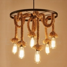 6 Light Vintage Retro riippuvalaisin