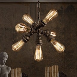 Rustic Lodge Vintage galvanoitu metallikattokruunu