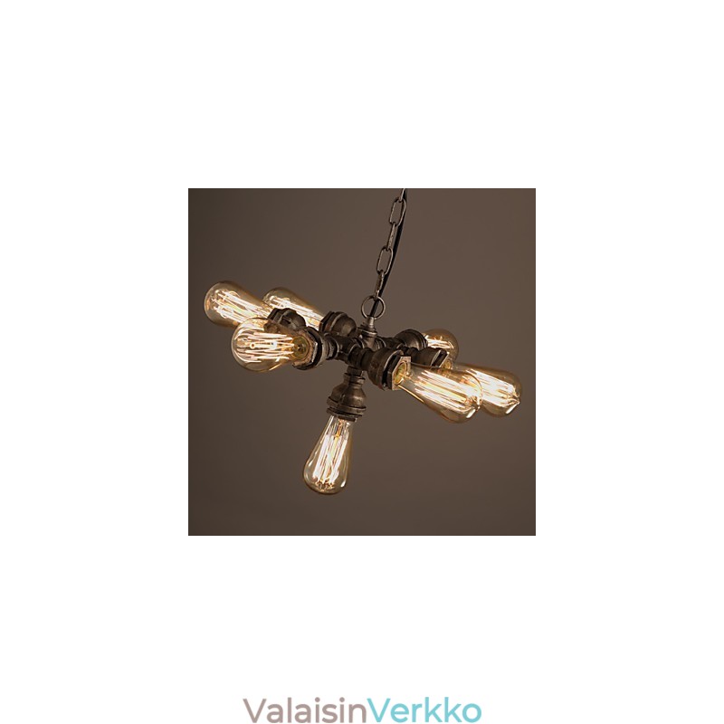Rustic Lodge Vintage galvanoitu metallikattokruunu