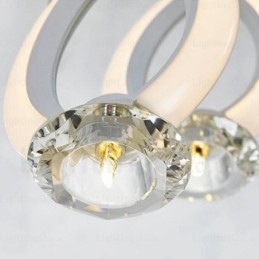 1 Light Moderni nykyaikainen riippuvalaisin kristallivarjostimella