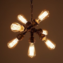 Rustic Lodge Vintage galvanoitu metallikattokruunu