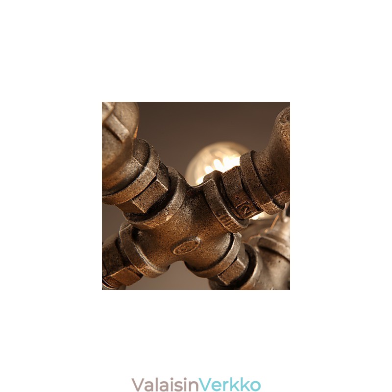 Rustic Lodge Vintage galvanoitu metallikattokruunu