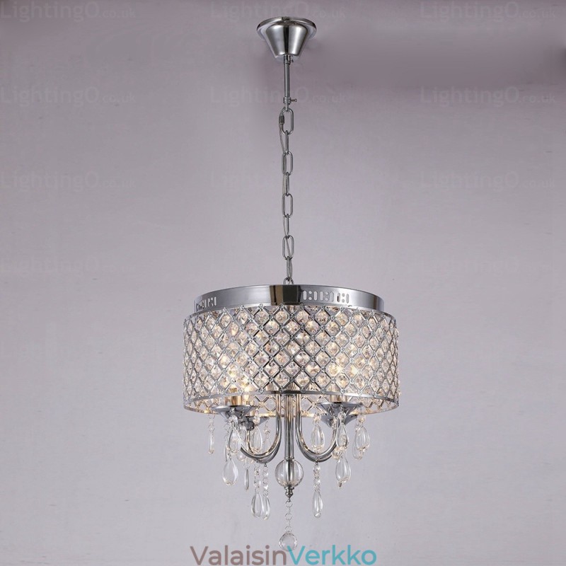 1 Light Moderni nykyaikainen riippuvalaisin kristallivarjostimella