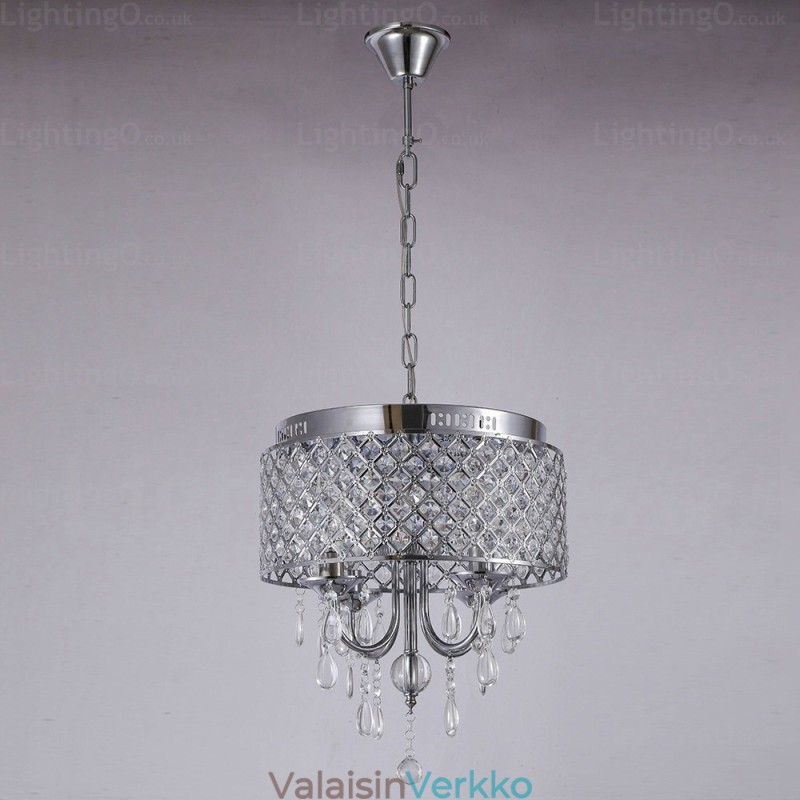 1 Light Moderni nykyaikainen riippuvalaisin kristallivarjostimella