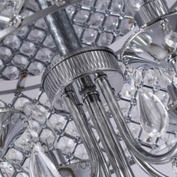 1 Light Moderni nykyaikainen riippuvalaisin kristallivarjostimella