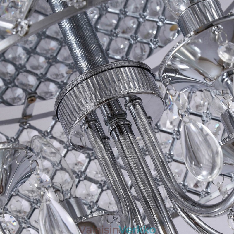 1 Light Moderni nykyaikainen riippuvalaisin kristallivarjostimella