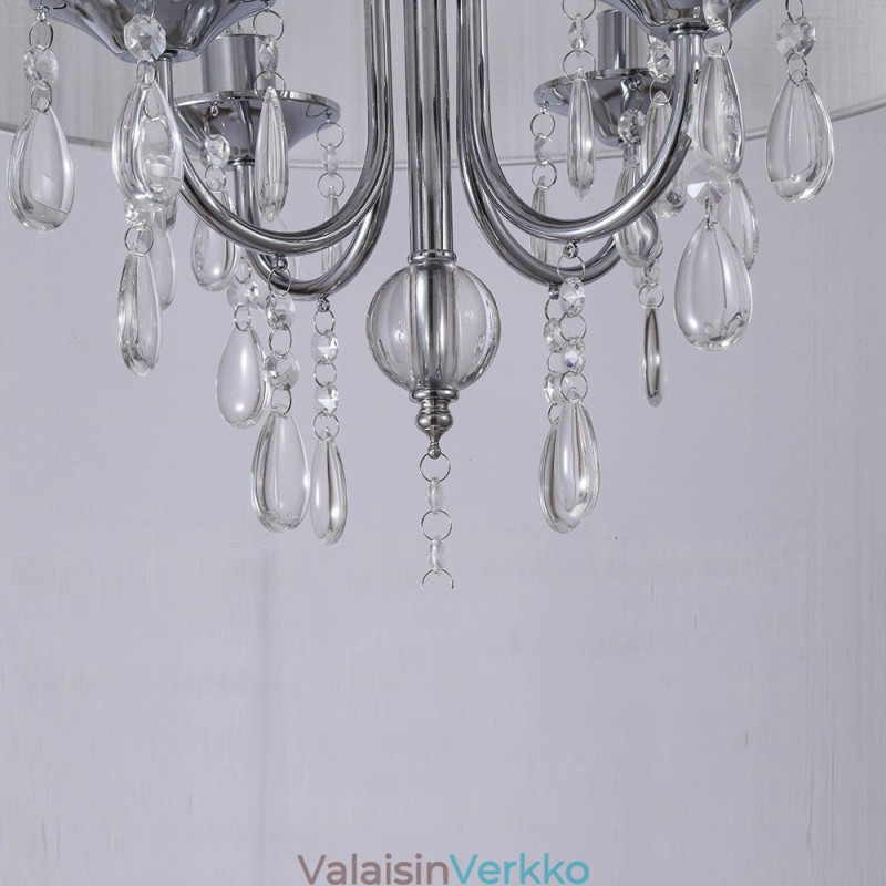 1 Light Moderni nykyaikainen riippuvalaisin kristallivarjostimella